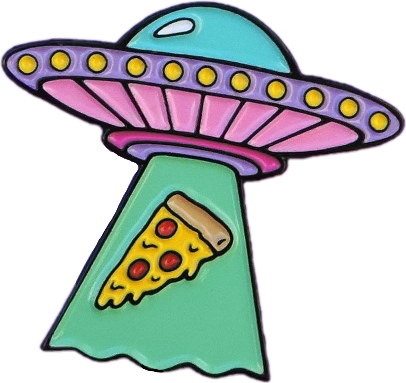Ftealiens Pizza Alien Ufo Brightcolors Aliens Abduction - Alien 