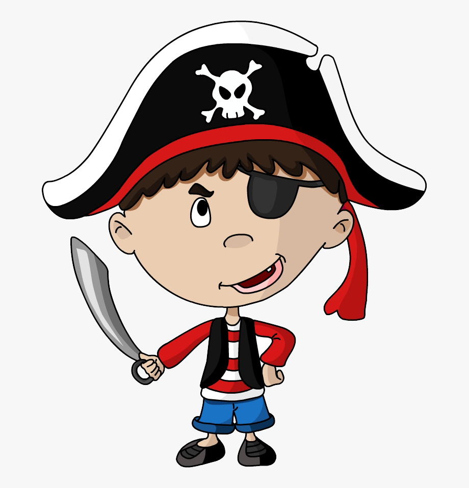 Pirate Eye Patch Clip Art - Kid Pirate , Transparent Cartoon, Free 