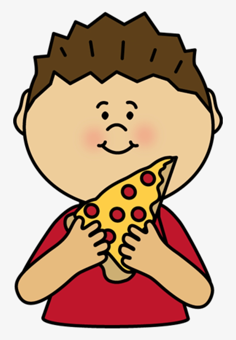 Boy Eating Pizza - Boy Eating Pizza Clipart Transparent PNG.