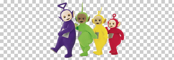 Teletubbies Walking In Line, four Teletubbies illustration PNG 