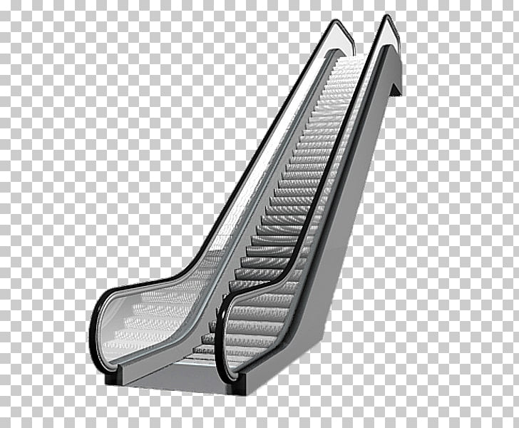 Escalator, gray and black escalator illustration PNG clipart 