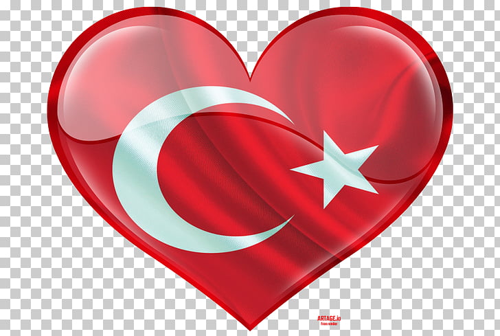 Flag of Turkey Umayyad Caliphate, heart turkish flag PNG clipart 