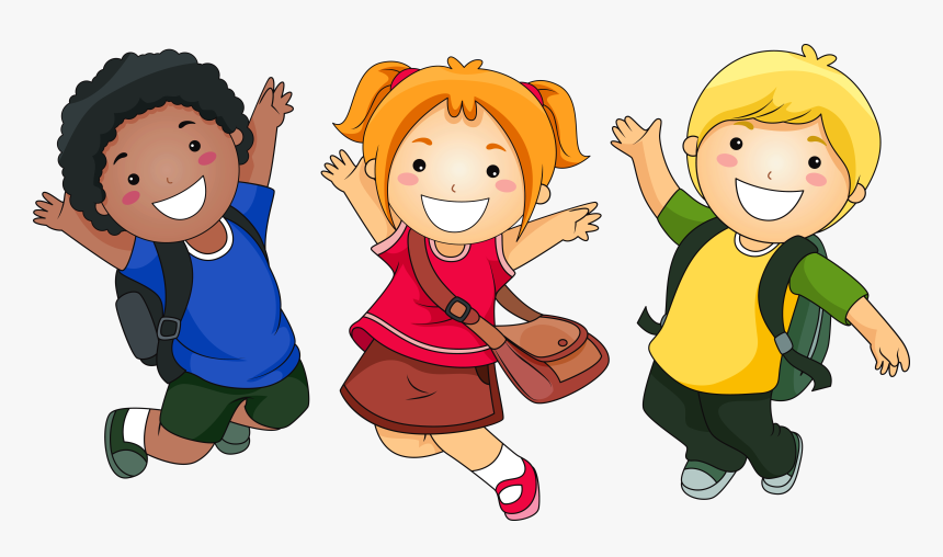 Transparent Kids Playing Silhouette Png - School Children Clipart 
