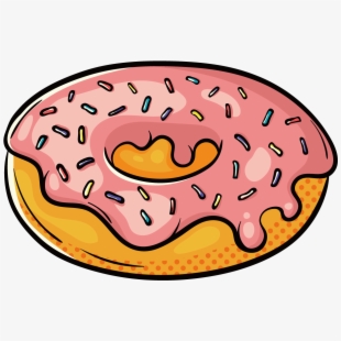 Graphic Library Vector Donut Cartoon Food - Donut Pop Art 