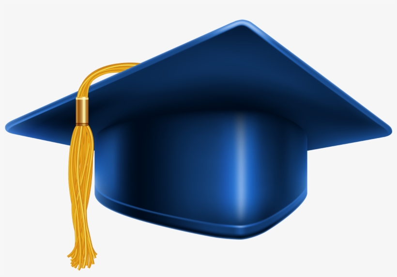 Blue Graduation Cap Png - Graduation Hat Png Blue Transparent PNG 
