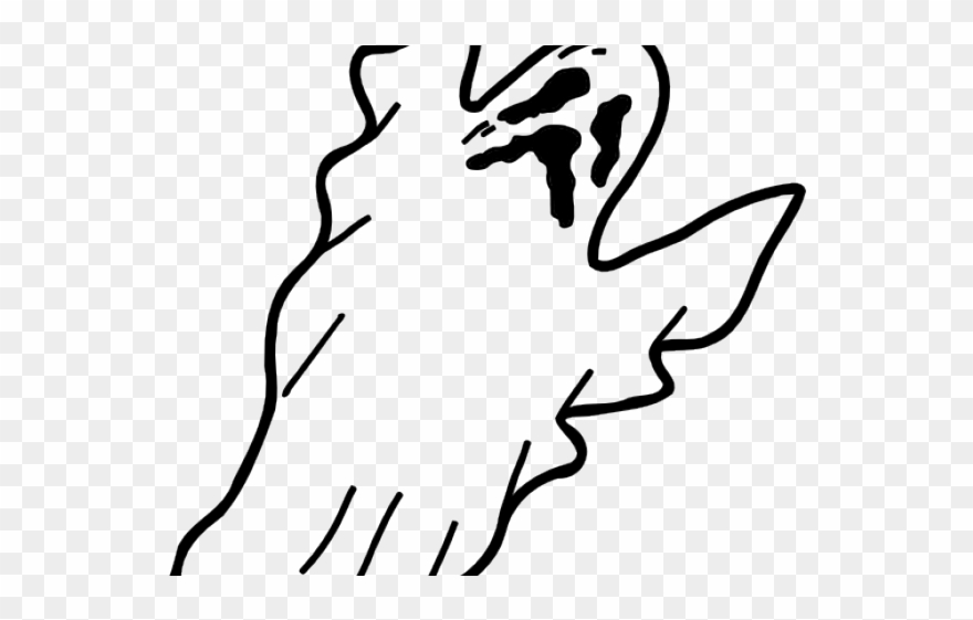 Creepy Clipart Transparent - Scary Ghost Outline - Png Download 