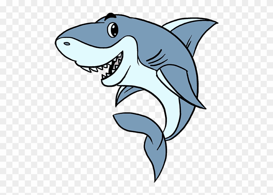 Swim Team - Cartoon Shark Clipart 
