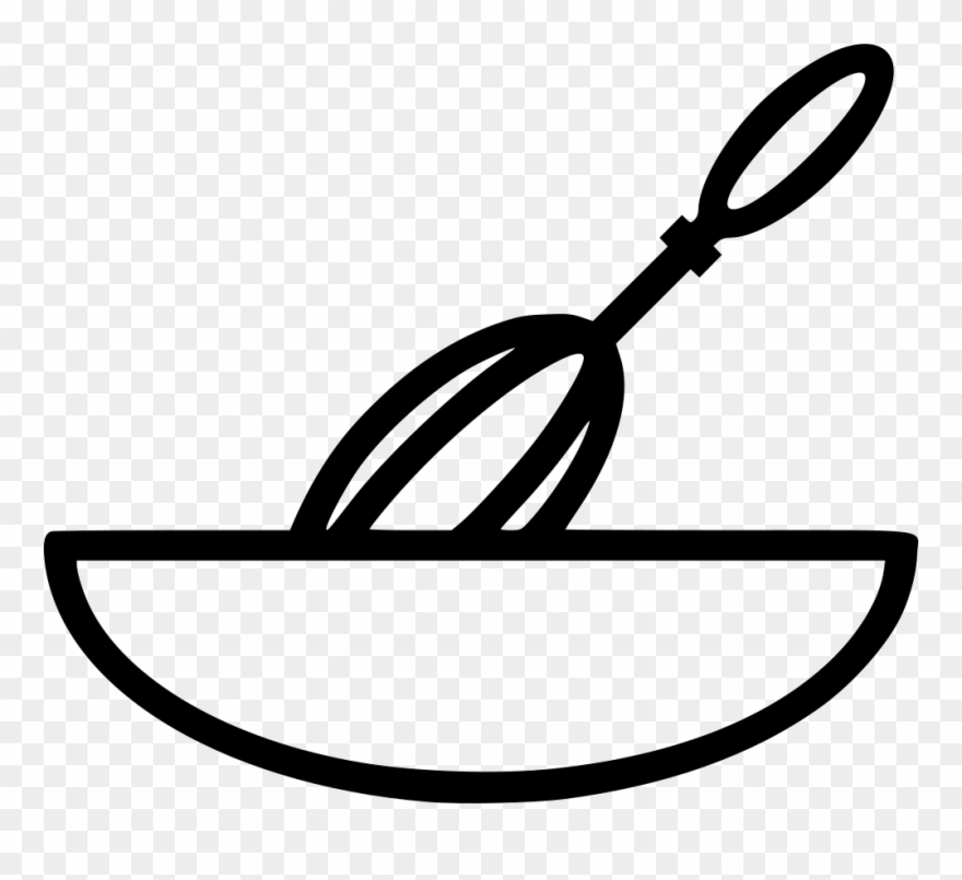 Wisk Mixer Svg Png - Mixing Bowl Clipart Black And White 