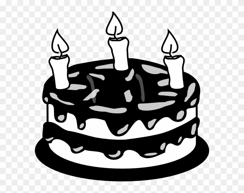 Free Birthday Cake Clip Art Black And White, Download Free Birthday