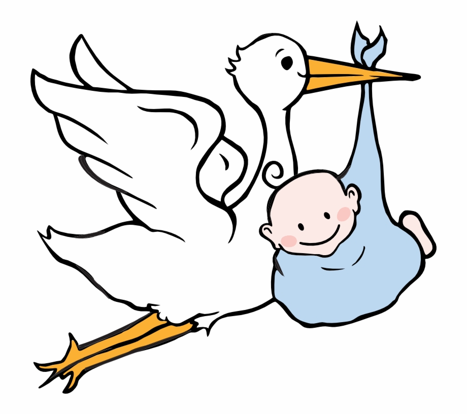 Baby Born Png - Baby And Stork Clipart | Transparent PNG Download 