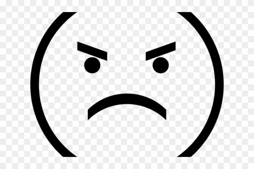Editingsoftware Clipart Angry Man Face - Mad Emoji Black And White 