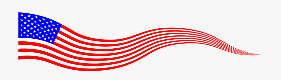 Flag Of The United States Banner Clip Art - American Flag Banner 