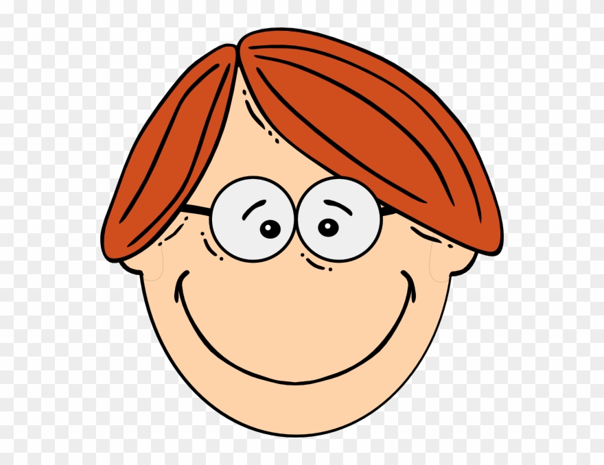 Smiling Red Head Boy With Glasses Clip Art At Clipartimage - Boy 