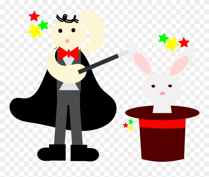 Clipart Desk Writing Center - Rabbit In A Hat Transparent - Png 