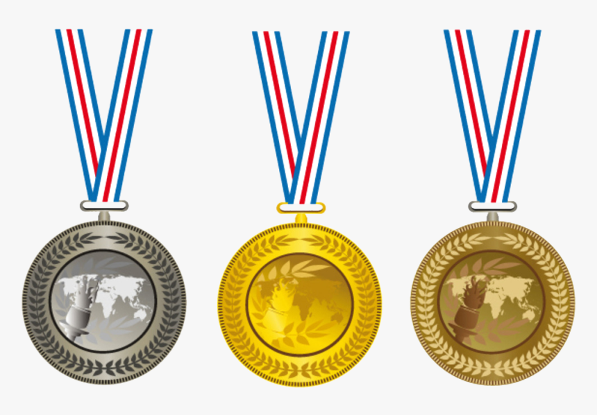 Gold Medal Olympic Medal Clip Art - Gold Silver Bronze Medals Png 