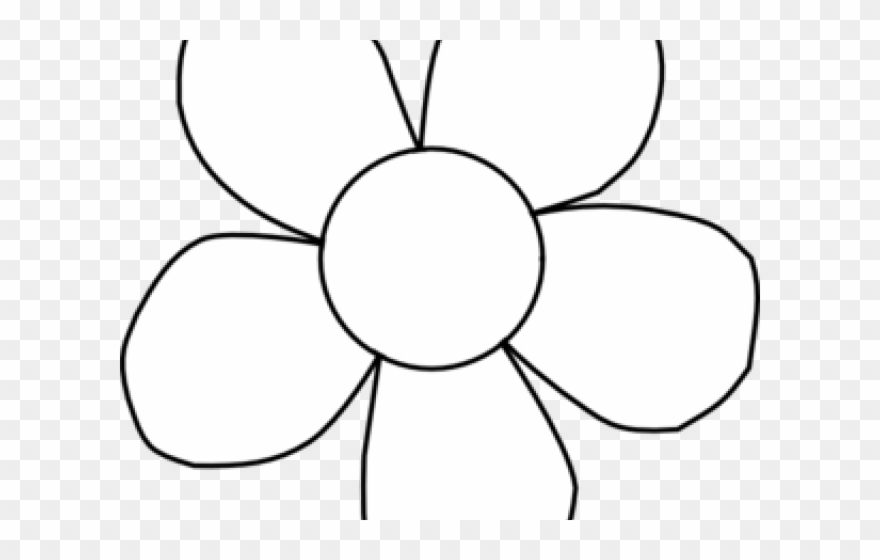 Flower Outline Clipart - Daisy Clipart Free Download - Png 