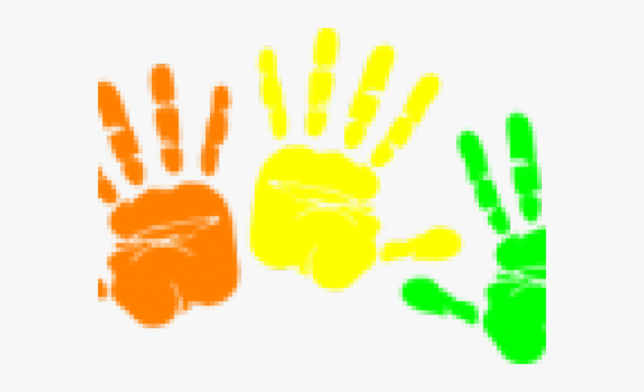Pediatric Nurse Clipart - Red And Green Hand Prints , Transparent 