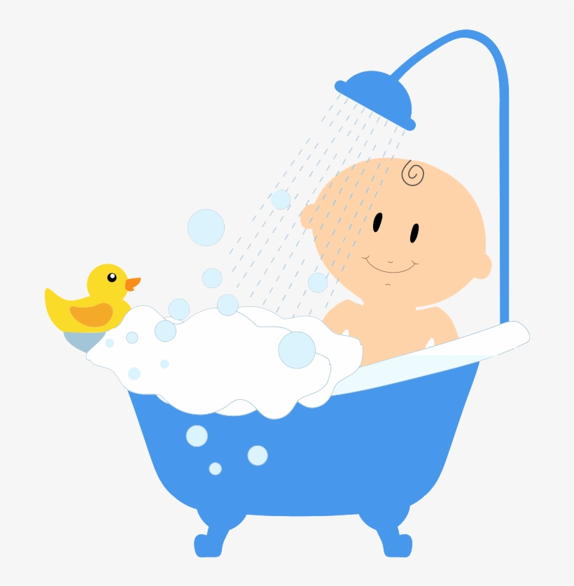 28 Collection Of Free Baby Boy Clipart - Baby Bath Clipart Png 
