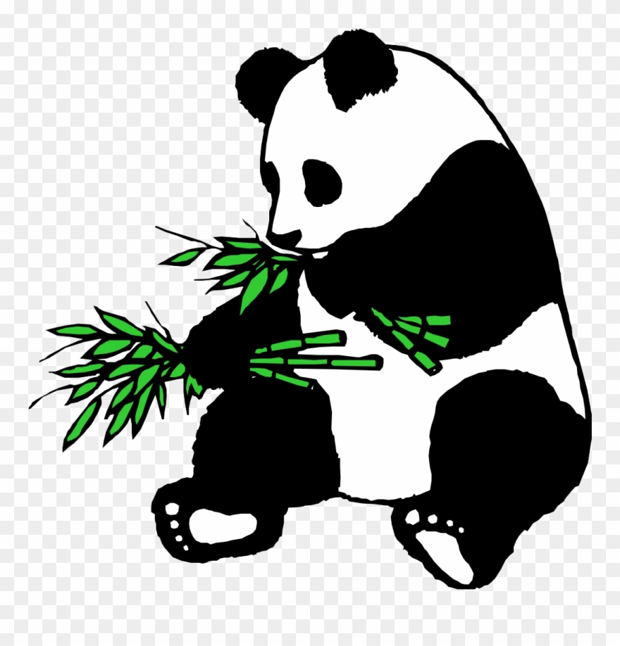panda eating bamboo clipart - Clip Art Library.