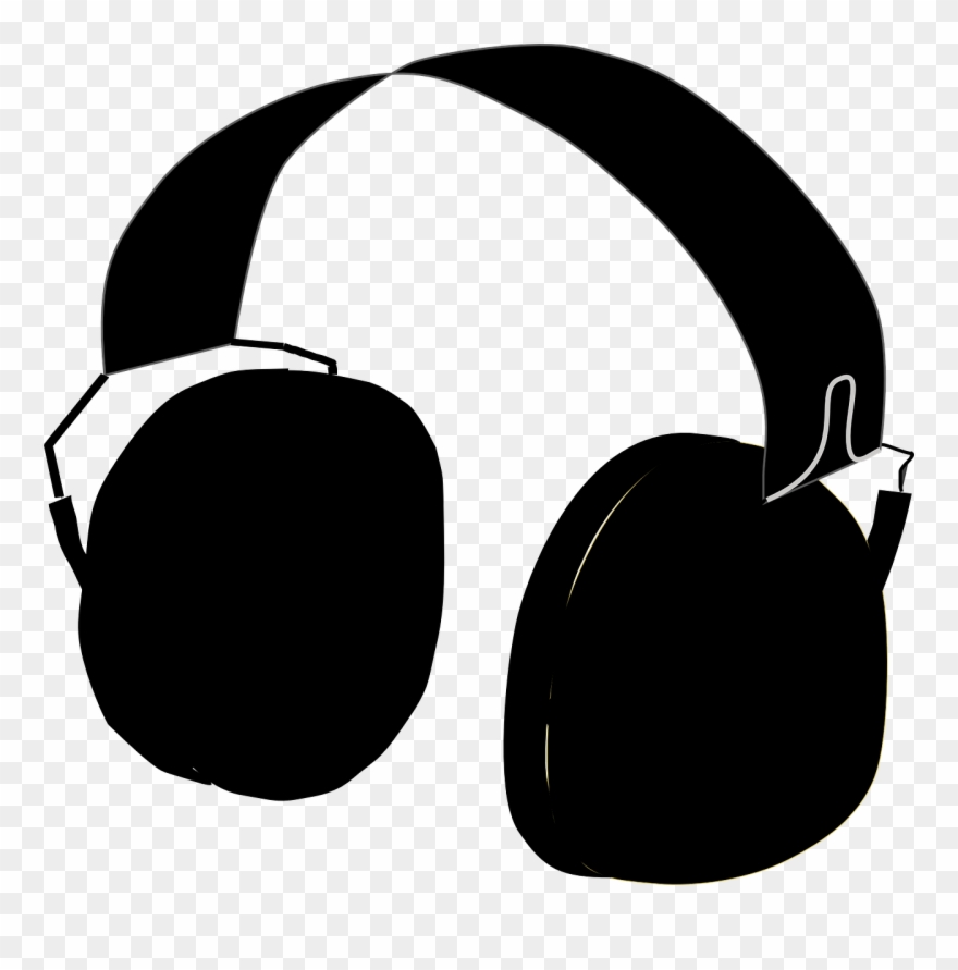 Headphones Clip Art At - Black Headphones Clipart - Png Download 