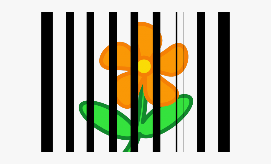 Behind Bars Cliparts - Flowers In Jail , Transparent Cartoon, Free 