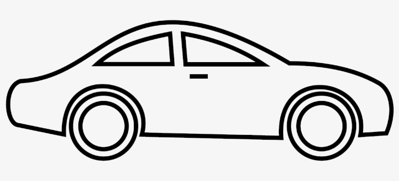Cartoon Fast Car Clipart - Black And White Car Clip Art 