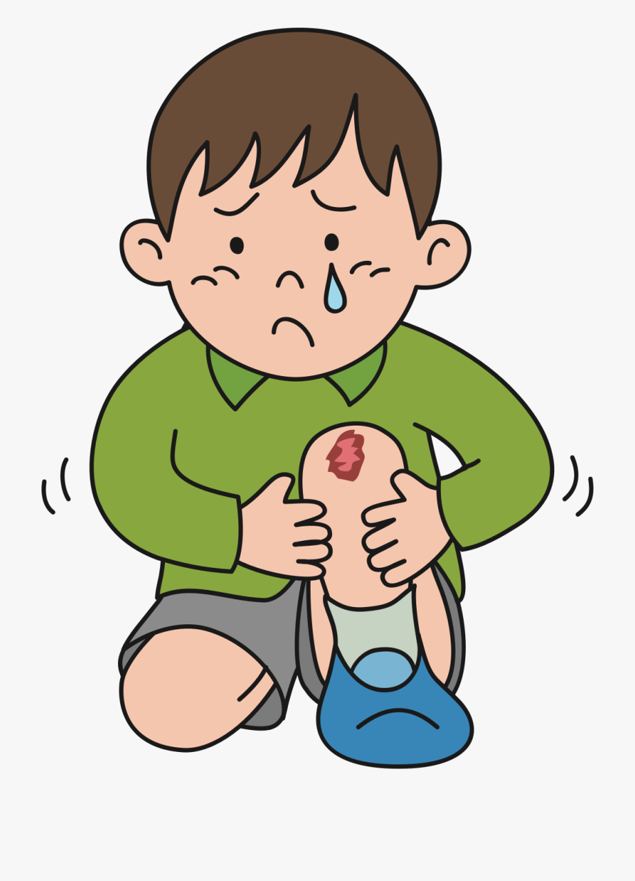 Hurt Knee Clipart - Scraped Knee Clip Art , Transparent Cartoon.