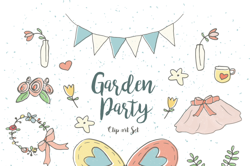 Garden Party Clip Art Set By Little Adventure Shop 