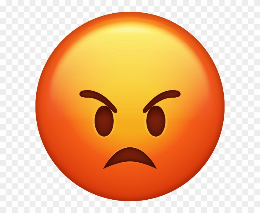 angry face emoji transparent - Clip Art Library