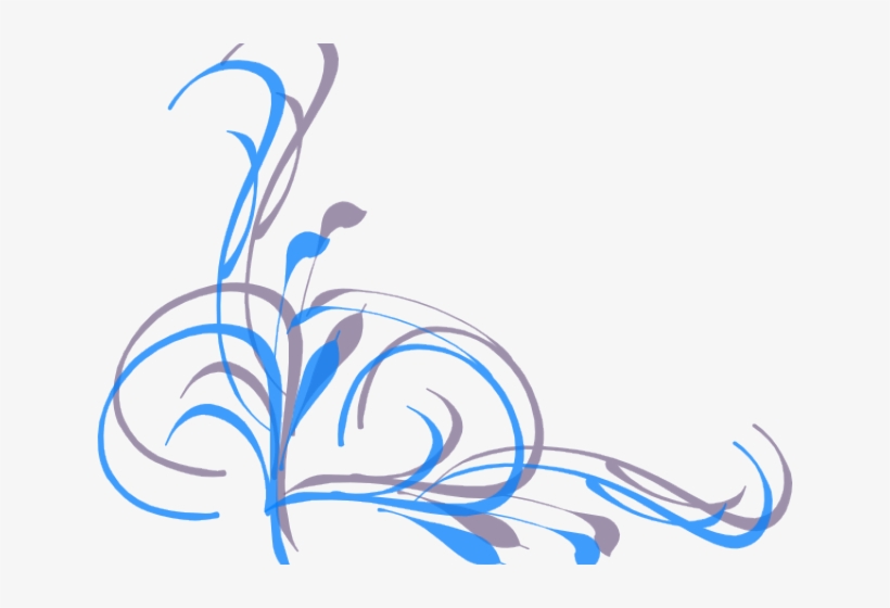 swirl design clip art blue