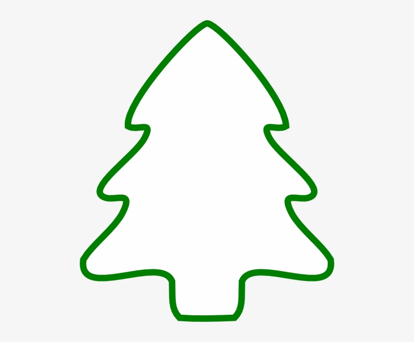 Green Christmas Tree Outline Clip Art - Christmas Tree Outline 