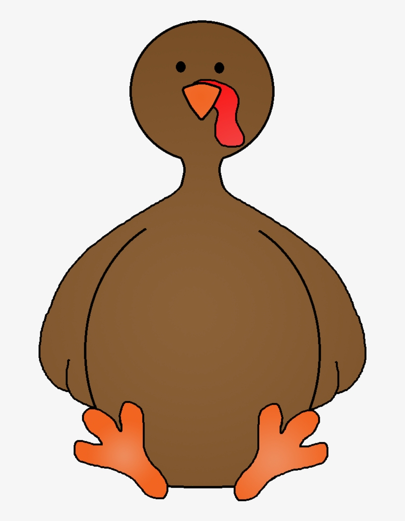 Turkey Clipart Body - Turkey Cartoon No Feathers Transparent PNG 