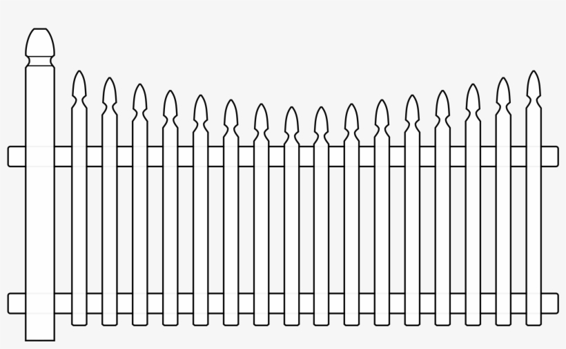 Clip Transparent Download Fence - White Picket Fence Clipart 