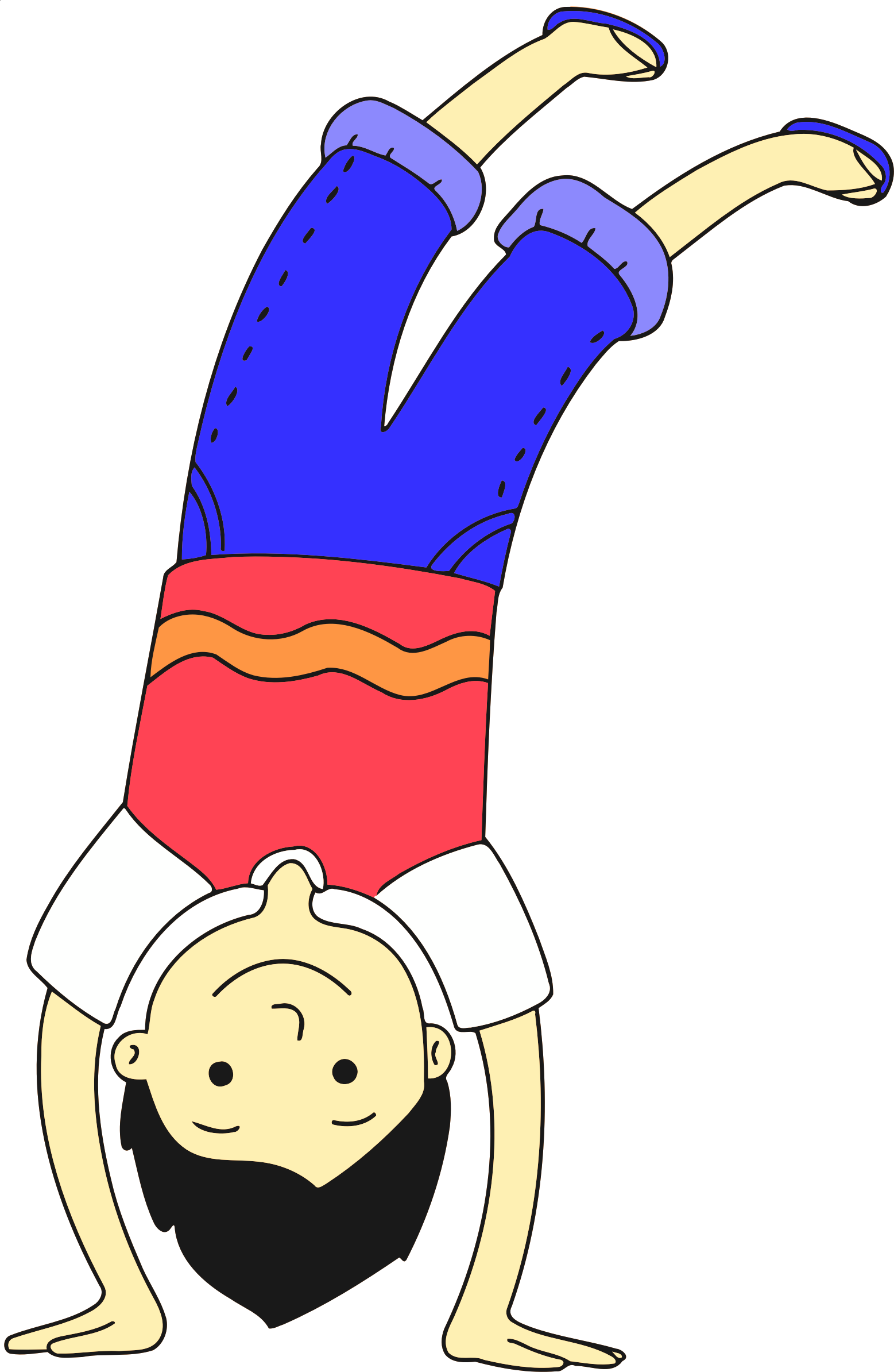 Clip Arts Related To : handstand clipart. 