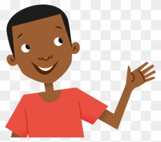 Country Clipart African Child - Kid Waving Hello Clipart - Png 