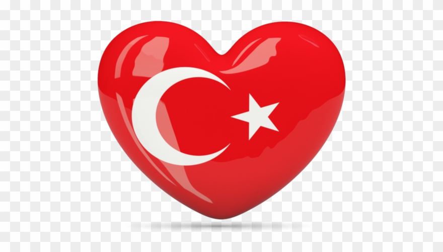 Country Clipart Turkey - Turkey Flag Heart - Png Download 