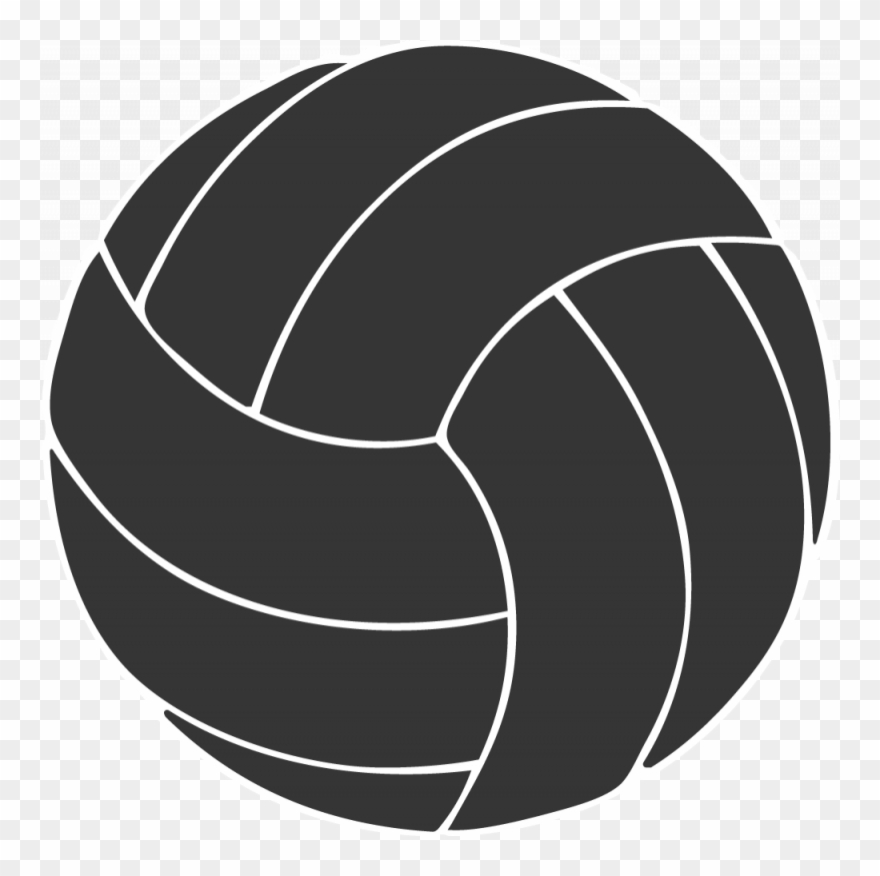 Free Volleyball Clipart Black And White - Volleyball Clipart 