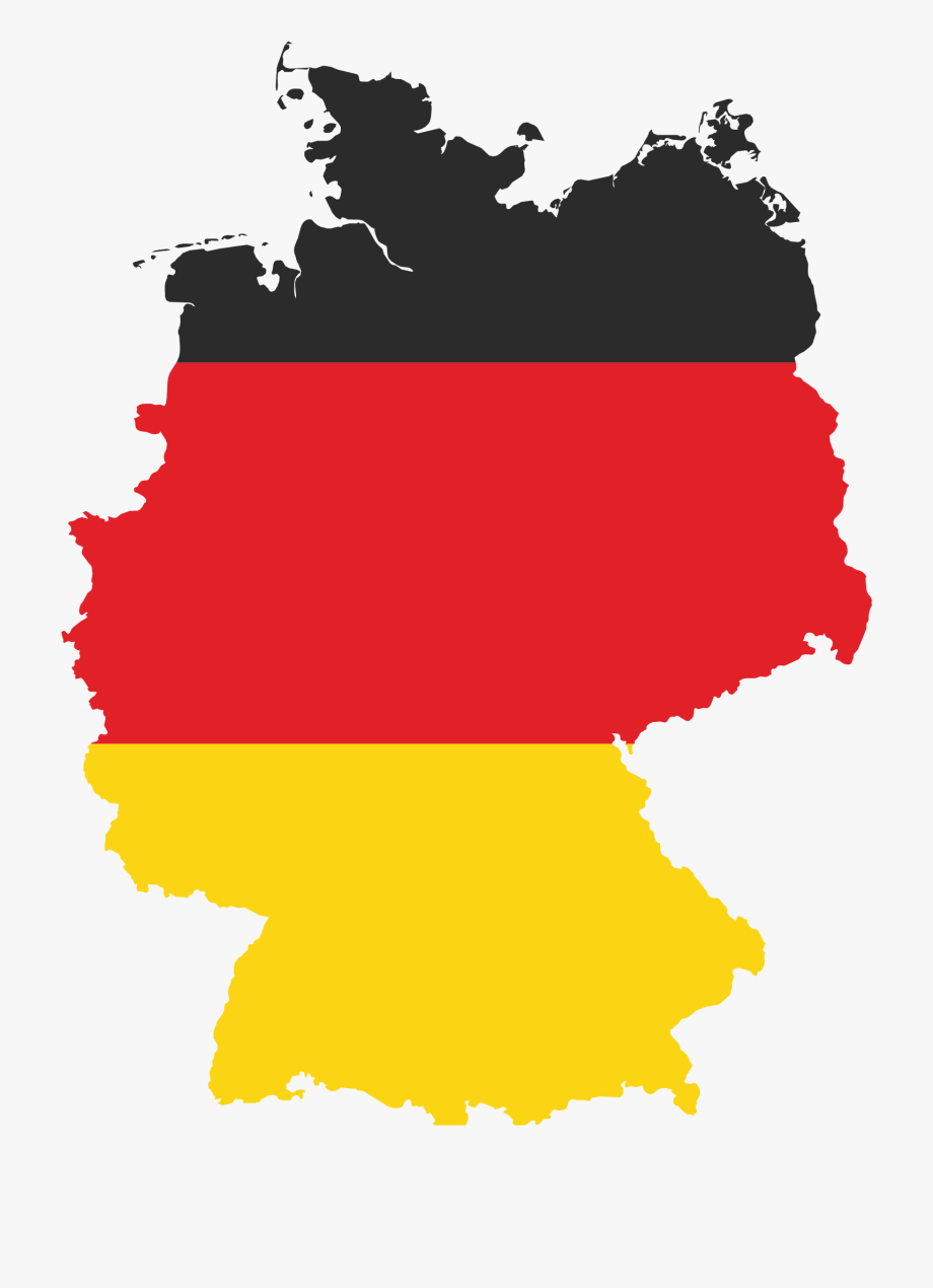 Map German Of Flag States Berlin Germany Clipart - Germany 