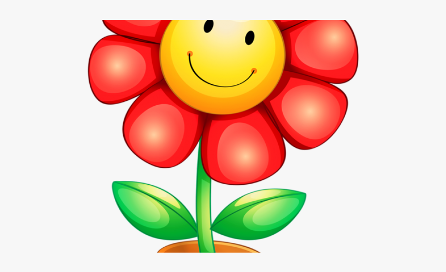 Smiley Flower Cliparts - Flower With Smiley Face Clipart.
