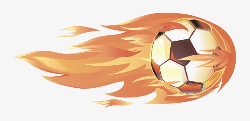 flaming soccer ball