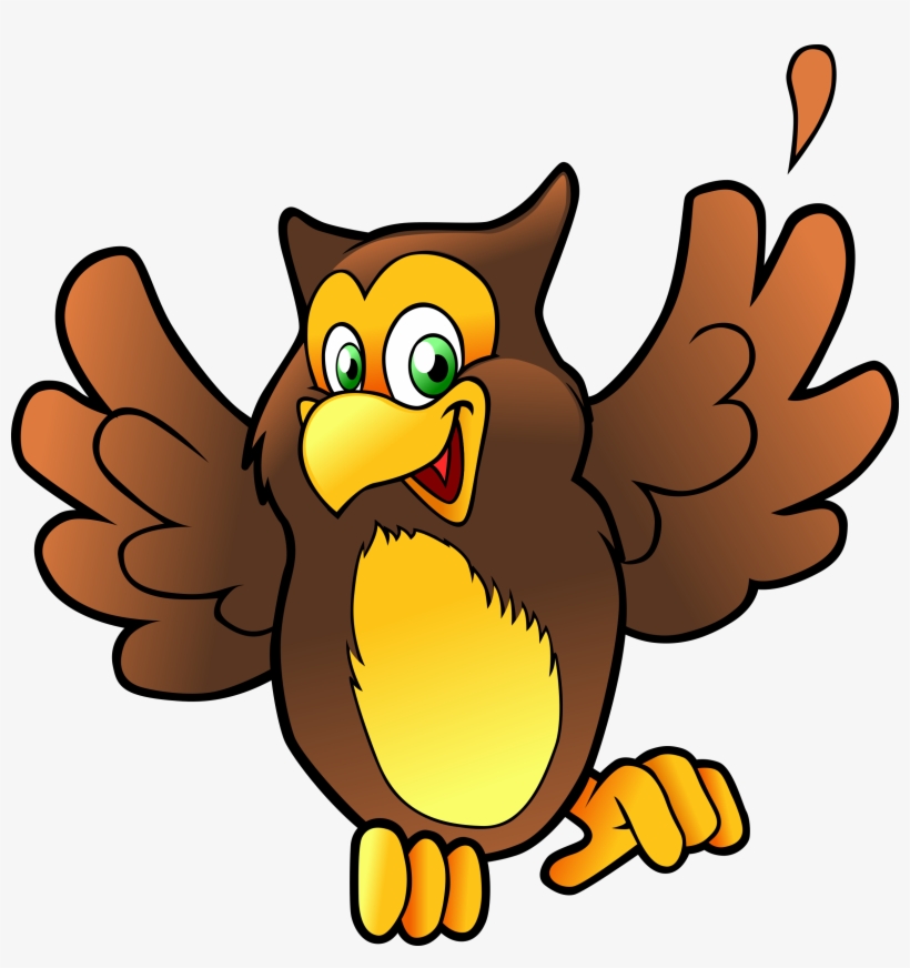 Cute Owl Clipart - Happy Owl Clipart -  PNG Download - PNGkit