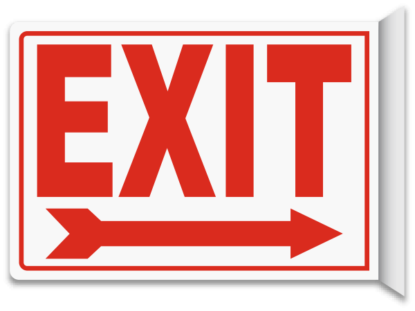 Collection of Exit Sign Clipart (67) .