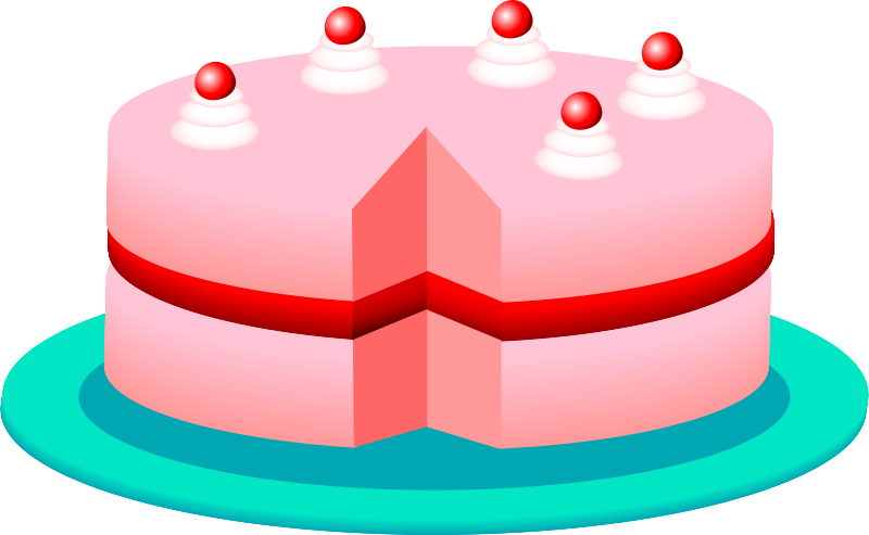 Free Clipart: Pink cake | Anonymous