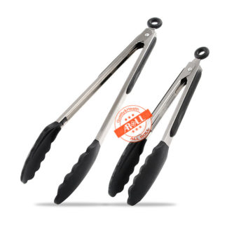 BBQ Food Clip Tongs Kitchen Tools Stainless Steel Silicone Kitchen Locking Tongs Clip Kitchen Cooking Tools Set Tongs Utensil