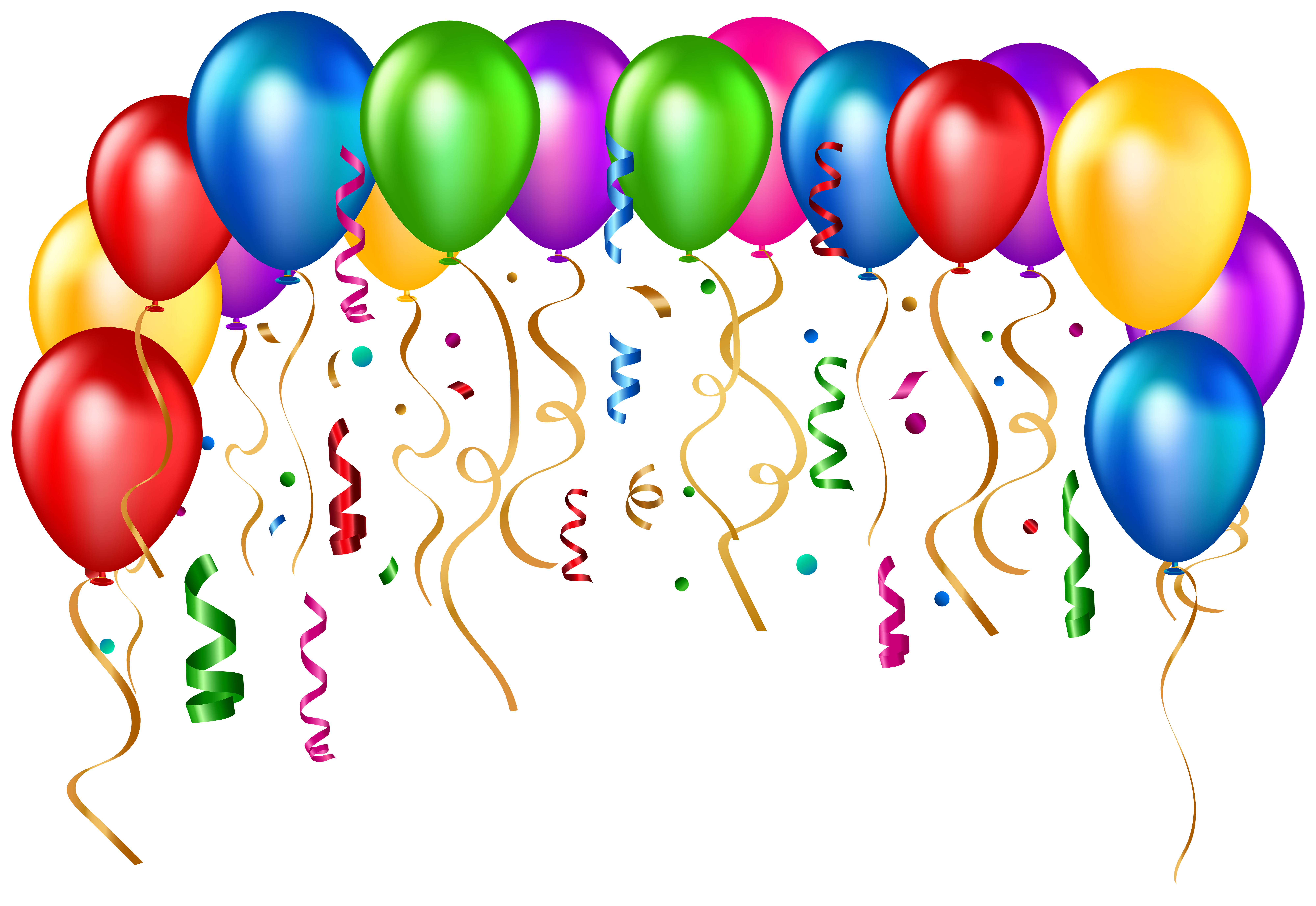 party balloons and confetti - Clip Art Library.
