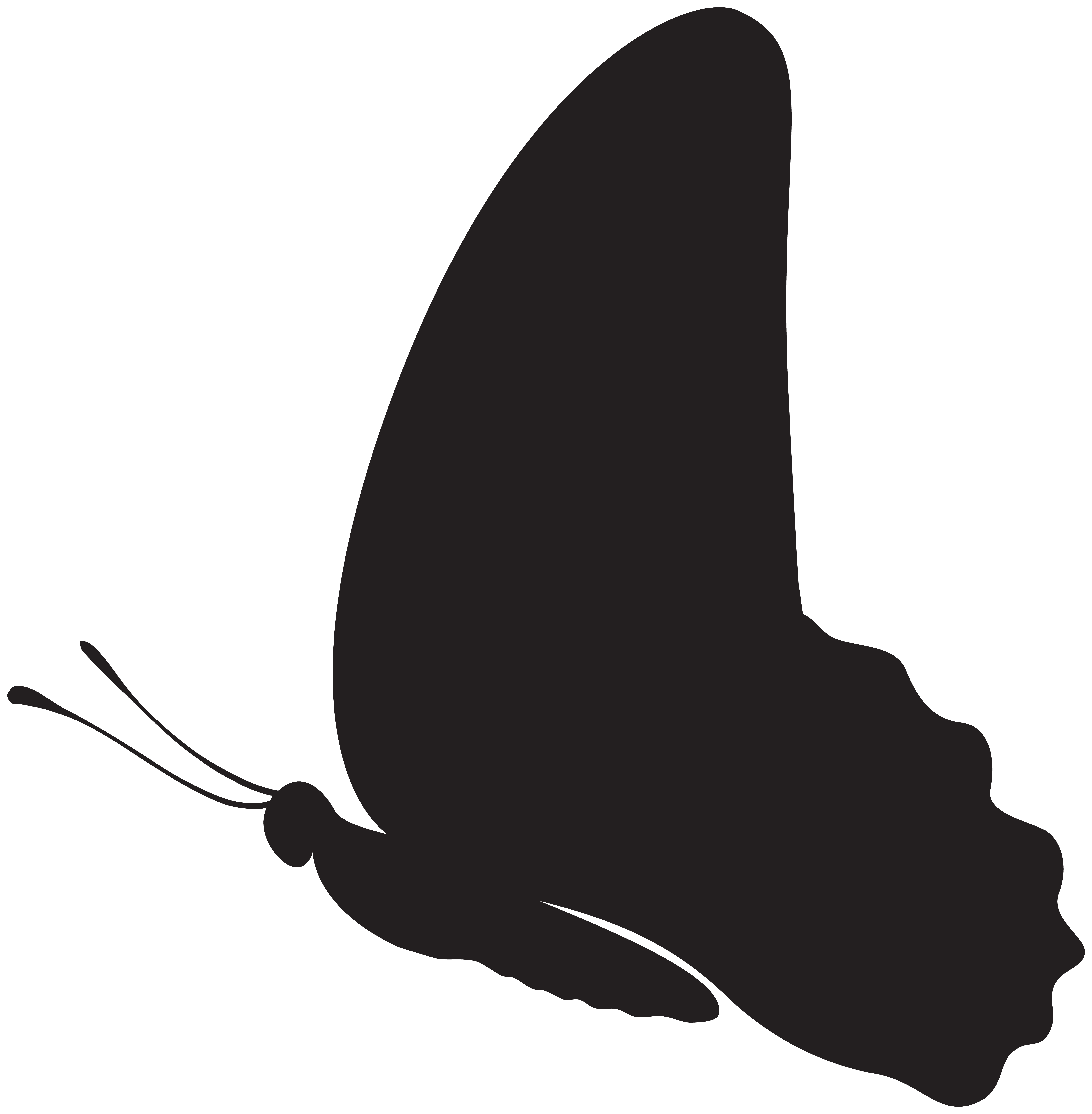 Butterfly Silhouette Clip Art PNG Image | Gallery Yopriceville 