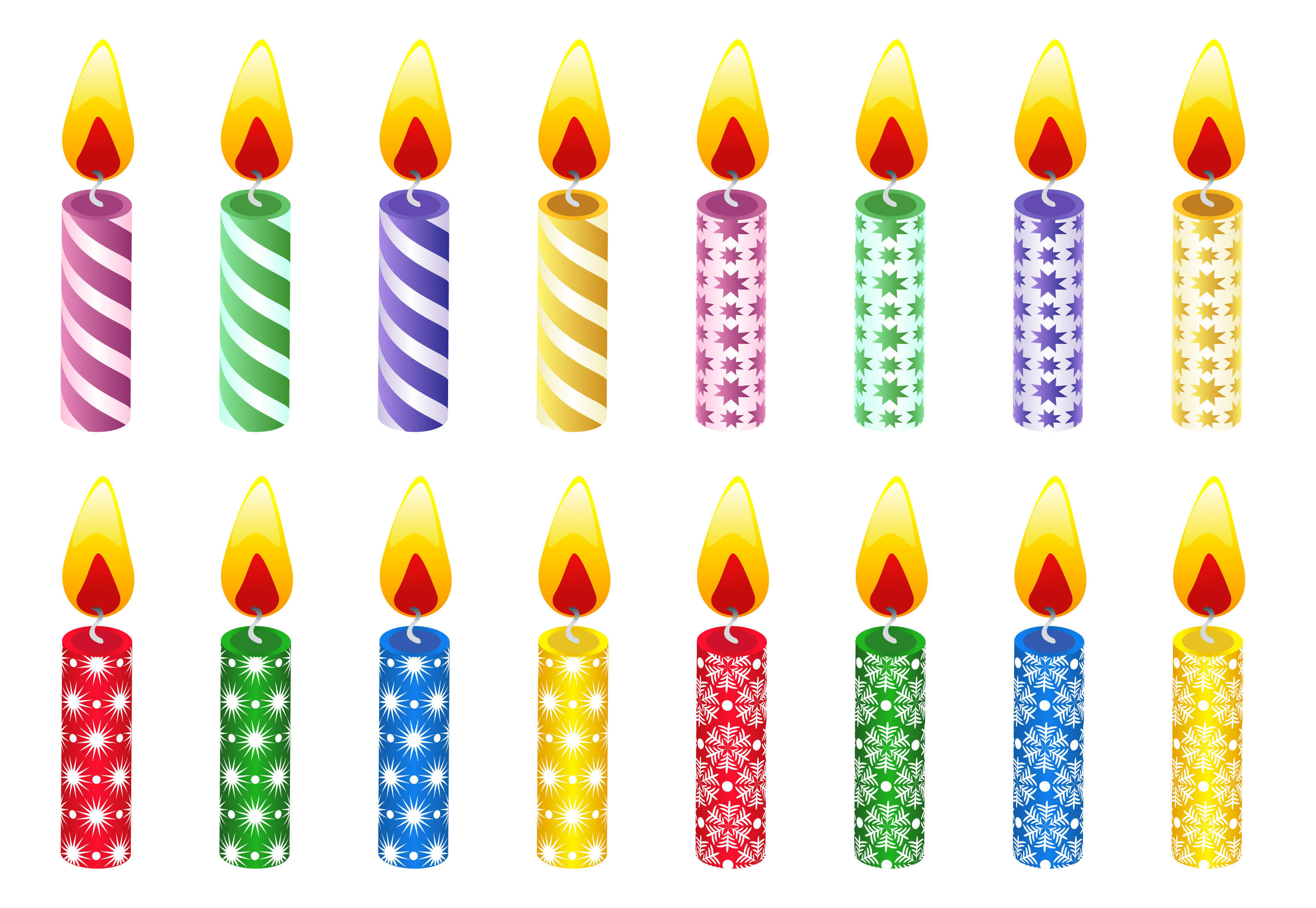 Editable Birthday Candles Printable