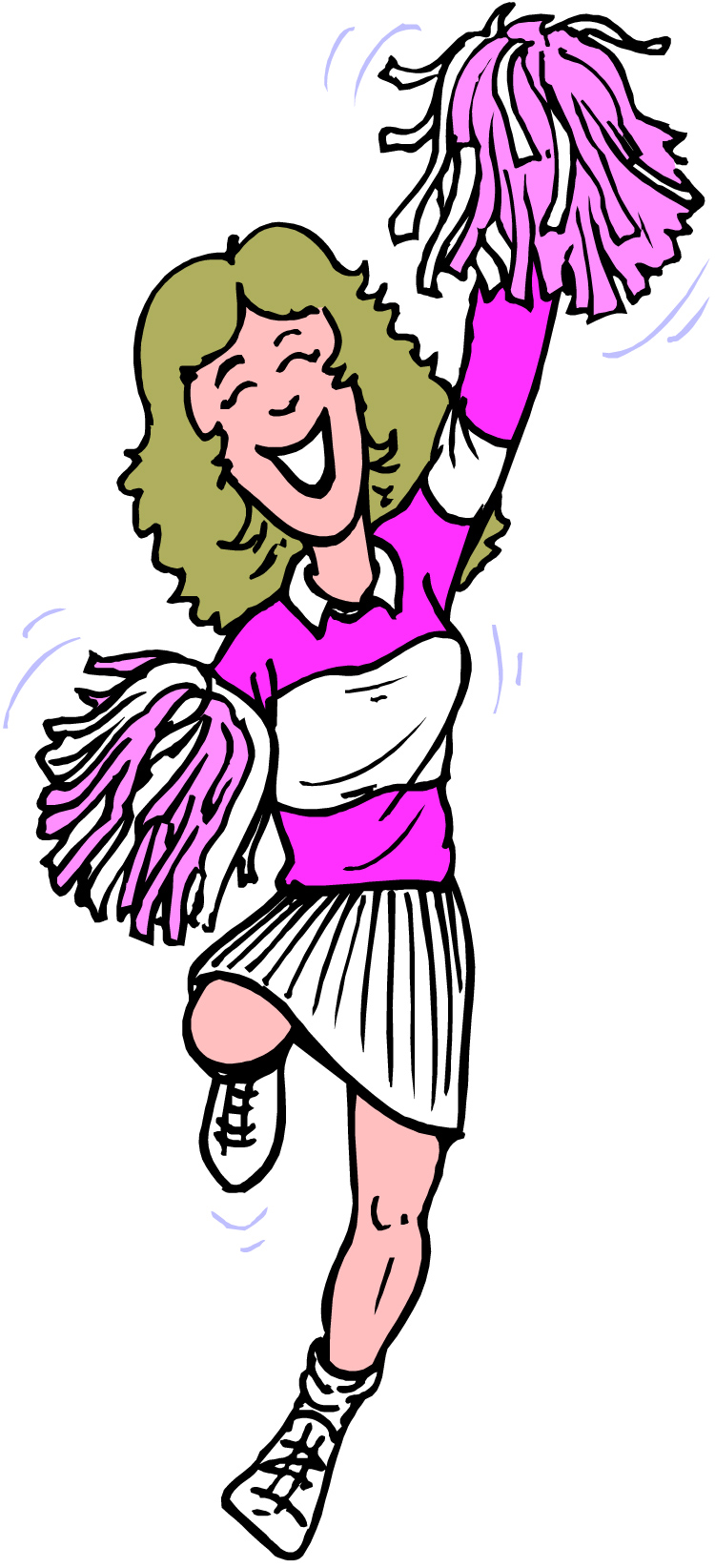 Cheerleader cheerleading cartoon clip art clipartcow 