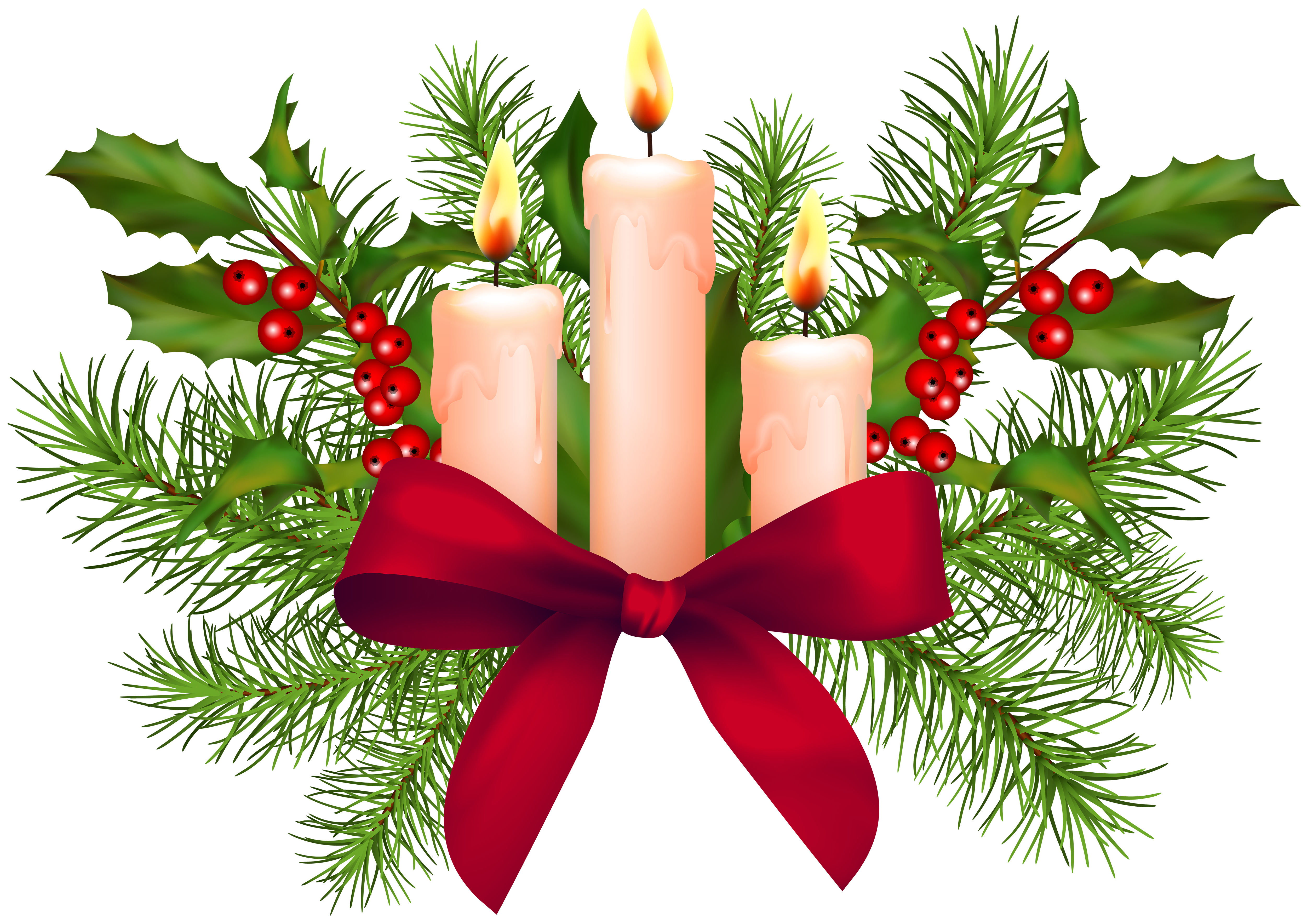 Christmas Candles Transparent PNG Clip Art | Gallery Yopriceville 