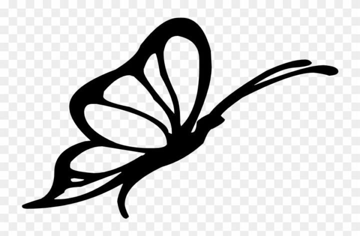 Clipart Illustration Butterfly Silhouette Pencil And Butterfly 